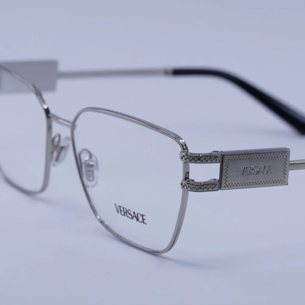 Versace VE1301 1000 Eyeglasses Silver 57mm Cat Eye Frame